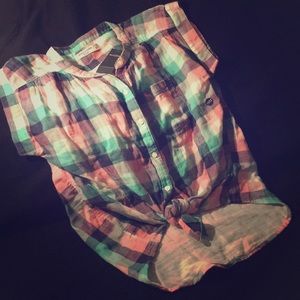 Abercrombie kids girls 11/12 button up shirt